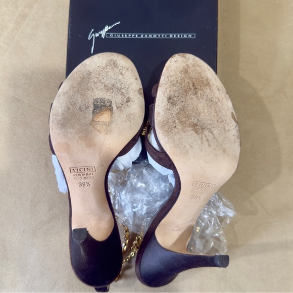 Giuseppe Zanotti Brown and Gold Sandals - Picture 13 of 16